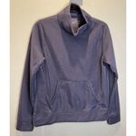 Under Armour NWT  Shimmering Lined Fleece Tunic Sweatshirt Sz Med‎ Purple/Gray Photo 0