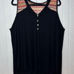 POL ‎ Missoni Style crochet back Top Black Size 2XL Photo 0
