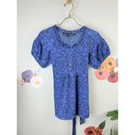 Betty Jackson Black Blue Purple Tied Floral Top Photo 4