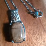 Cherry Creek Brazilian Citrine Platinum Bond Pendant Stainless Steel Necklace Photo 1