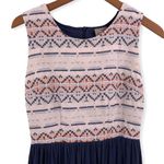 Anthropologie Dress Dolan Midi Tank Southwest Geometric Pattern Blue Skirt Small Photo 1