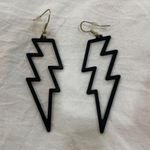 Black Lightening Bolt Earrings Photo 0