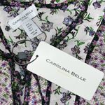 Carolina belle NWT Size S Floral Patchwork Print Tiered Ruffle Peasant Shirt Top Photo 4