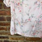 Jaclyn Smith  Vintage Pink Floral Short Sleeve Blouse Shoulder Pads Size Medium Photo 2