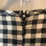 Sharagano Gingham Plaid Black White Sheath Short Tie Sleeve Cottage Fall Dress Photo 7