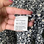 SheIn Black Cottagecore Boho Floral Ruffle Tie Front Crop Top V Neck Blouse L Photo 7