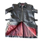 wilson's leather  Black Long Belted 100% Genuine Leather Jacket Photo 7