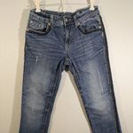 Miss Me Boyfriend Capri Jeans Women's size 25 Rhinestone Flap Pockets #J85660P3 Photo 0