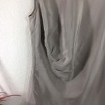 Lafayette 148 metallic gray silk asymmetric blouse Size 2 Photo 1