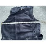 Madewell Contrast-Stitch Relaxed Straight-Leg Sleeveless Linen Jumpsuit Black 0 Photo 12