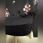 EUC Jolie Vie Black and Purple Floral Zip Up Bomber Jacket with pockets size XL Photo 5