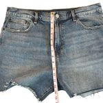 Habitual NWOT Blue Jean Shorts High Waist Raw Hem sz 14/32 Photo 3