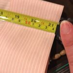 Chico's Chico’s no iron pink Striped white Botton down collard shirt size 1 Medium 8 Photo 7