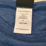 Modern Lux Top Womens Size Small Blue Distressed Short Sleeve Photo 7