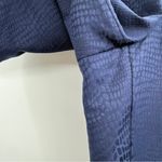 Chico's Chico’s NWT Black Label Textured Pants Size 2 Large Midnight Blue‎ Soft Pull-On Photo 2