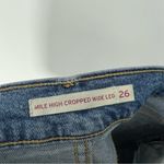 Levi's Mile High Cropped Wide Leg Jeans FYI Light Wash Size 26 Photo 6