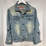 Brooklyn Cloth Distressed Denim Oversized Jacket Medium Photo 2