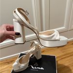 Nina Shoes Ivory Satin Platform Sandal Photo 5
