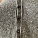 Peruvian Connection Size M// Long Sleeve Grey Henley Knit Alpaca Sweater Photo 2