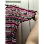 Fashion Tadka Size Medium Made in India Pink Black Geo Bathing SwimSuit Cover Up Photo 5