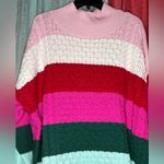 Crown & Ivy Colorful Striped Women's Sweater Photo 1