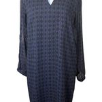 CAbi  Shift Dress XS Navy Black Geometric Chiffon Whimsigoth Dark Academia Grunge Photo 2