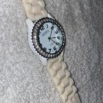 White Watch With Rhinestones Photo 1