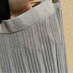 Rebecca Taylor  purple shimmer ribbed knit circle midi skirt SAMPLE S Photo 2