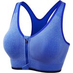 Seamless Comfortable Sports Bralette Blue Size 3X Photo 0