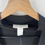 Motherhood Maternity Black‎ Ribbed Stretch Cutout V Neck Short Sleeve Tee Black Size undefined Photo 1