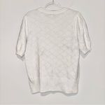 Versona  Faux Pearl‎ short sleeve Sweater white size large Photo 2