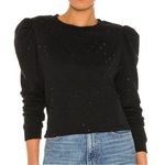 Generation Love  Tara Embellished Puff-Sleeve Sweatshirt in Black Photo 0