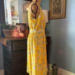 Ann Taylor  Yellow Floral Print Sleeveless Midi Dress Photo 5