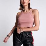 One Teaspoon Pink Bamboo Logo Rally Tank Top NWT Size Large Photo 0