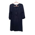 Lilly Pulitzer Size M Del Lago Tunic Navy Dress Tassel Ties Bell Sleeve Beach Photo 3