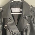 Calvin Klein Women's Black Faux Leather Jacket Photo 1