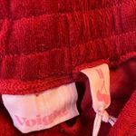 Voight Pajama Pants Red Holiday Wide Leg Terry Embroidered PJ Pants Sz M NWT Size M Photo 8