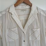 MOTHER The Line Your Pockets Top Blouse Button Down Collar Size S White cream Photo 5