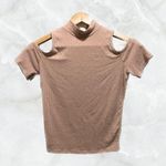 Lightweight Cute Pink Top with Shoulder Cutouts Size 2 Photo 1