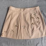 Anthropologie Leifnotes Tan Sequin Bird Skirt Sz 12 | Boho Holiday Mini Photo 1