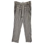 Per Se Striped Linen Blend Pants Womens Coastal Grandma Resort Beachy Pull On Size M Photo 1