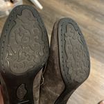 BORN Women's Suede Leather Dark Grey Chunky Heel Loafers Sz 8.5 Gray Photo 9