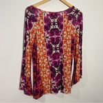 New  Mystic Batik Print Flare-Sleeve Top Size Large Chico's Size 2‎ Photo 5