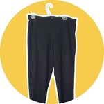 Eileen Fisher  Womens Black Ponte Ankle Pants Sz xl Photo 1