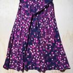 Leota Sleeveless Floral Wrap Dress Pink Navy Fit & Flare Stretch Size M RN143786 Photo 3