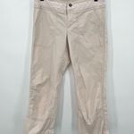 Kuhl pants women's 6 tan organic cotton blend crochet lace trim cropped Y2K Photo 7