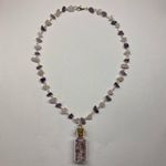 Amethyst Rose Quartz & Bottle Necklace Photo 3