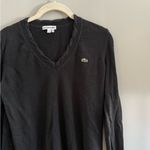 Lacoste  Women’s Classic Black V-Neck Cashmere Blend Sweater Photo 2