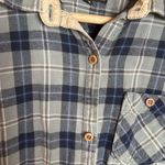Burton Durable Goods Green/Blue Flannel Plaid Button Down Shirt Size XS Photo 3
