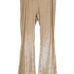 Retrofête Retrofete Julien Tan Sequin Flare Leg Pants Sz M Photo 0